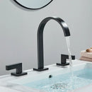 Modern chrome arched dual handle basin faucet bathroom mixer tap