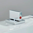 Modern chrome arched dual handle basin faucet bathroom mixer tap