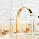 Modern chrome arched dual handle basin faucet bathroom mixer tap