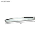Modern chrome arched led vanity light bathroom wall sconce 110v-120v
