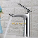 Modern chrome basin mixer faucet – bathroom single handle tap