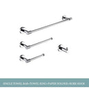 Modern chrome bathroom essentials set with soap dish and brush
