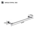 Modern chrome bathroom essentials set with soap dish and brush