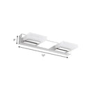 Modern chrome bathroom vanity light with acrylic shade bulb included