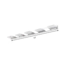 Modern chrome bathroom vanity light with acrylic shade bulb included