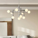 Modern chrome bauhaus glass hanging ceiling lamps for living room