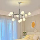 Modern chrome bauhaus glass hanging ceiling lamps for living room