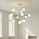 Modern chrome bauhaus glass hanging ceiling lamps for living room