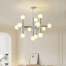 Modern chrome bauhaus glass hanging ceiling lamps for living room