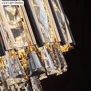 Modern chrome beveled crystal chandelier living room pendant light