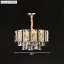 Modern chrome beveled crystal chandelier living room pendant light