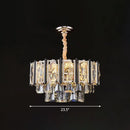Modern chrome beveled crystal chandelier living room pendant light