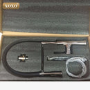 Modern chrome & black dual sprayer nozzle kitchen sink faucet