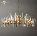 Modern chrome black metal crystal chandelier bedroom pendant light