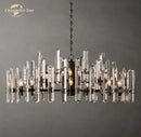 Modern chrome black metal crystal chandelier bedroom pendant light