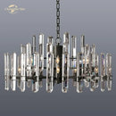Modern chrome black metal crystal chandelier bedroom pendant light
