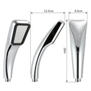 Modern chrome & black rainfall shower head bathroom handheld