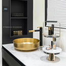 Modern chrome brass bathroom faucet vessel sink swivel spout tap