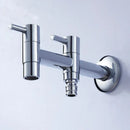 Modern chrome brass double handle garden faucet for outdoor and laundry