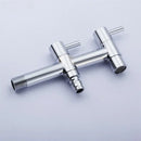 Modern chrome brass double handle garden faucet for outdoor and laundry