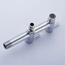 Modern chrome brass double handle garden faucet for outdoor and laundry