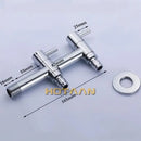 Modern chrome brass dual hole garden faucet for kitchen and toilet