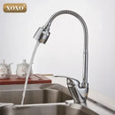 Modern chrome brass kitchen faucet with multifunction pull down spray