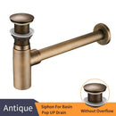 DecorBites™ Brass Round Bottle Trap Oil Rubbed Bronze WF-6920