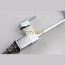 Modern chrome brass square swivel kitchen faucet mixer high arc spout