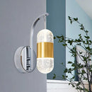 DecorBites™ Minimalistic Bubble Crystal LED Chrome Wall Mounted Lamp - Capsule Restaurant Wall Light Sconce