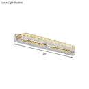 Modern chrome clear amber crystal led vanity light bathroom sconce