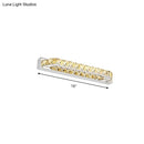 Modern chrome clear amber crystal led vanity light bathroom sconce