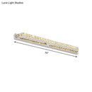 Modern chrome clear amber crystal led vanity light bathroom sconce