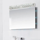 Modern chrome clear amber crystal led vanity light bathroom sconce