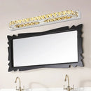 Modern chrome clear amber crystal led vanity light bathroom sconce