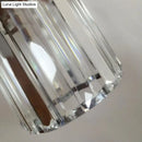 Modern chrome clear crystal drum wall lamp bedroom sconce