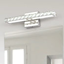 Modern chrome clear crystal led wall light bathroom sconce