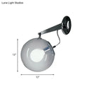 Modern chrome clear glass bubble wall sconce bedroom lamp