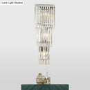 Modern chrome clear glass wall sconce light bedroom crystal lamp