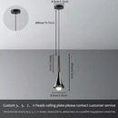 Modern chrome conical led rain pendant lamp bedroom light