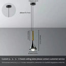 Modern chrome conical led rain pendant lamp bedroom light
