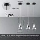 Modern chrome conical led rain pendant lamp bedroom light