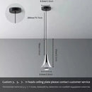 Modern chrome conical led rain pendant lamp bedroom light