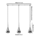 Modern chrome conical led rain pendant lamp bedroom light