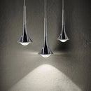 Modern chrome conical led rain pendant lamp bedroom light