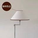 Modern chrome cream rocker arm floor lamp for living room