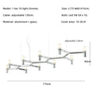 Modern chrome crown major chandelier multi tiered kitchen light