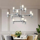 Modern chrome crown major chandelier multi tiered kitchen light