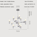 Modern chrome crown major chandelier multi tiered kitchen light
