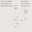 Modern chrome crown major chandelier multi tiered kitchen light
